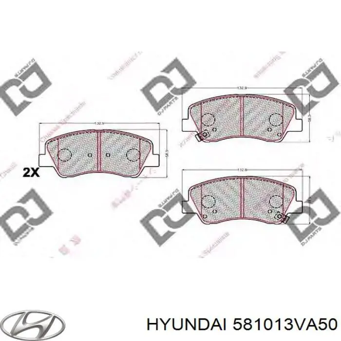 581013VA50 Hyundai/Kia pastillas de freno delanteras