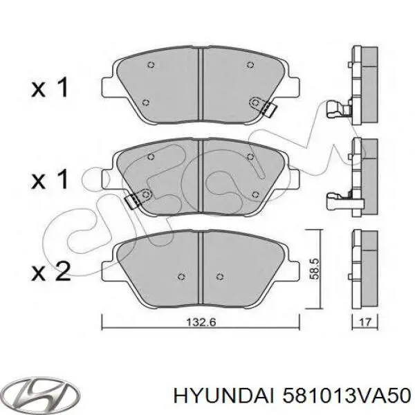 Pastillas freno delanteras Hyundai/Kia 581013VA50 precio, desde 28,44 EUR