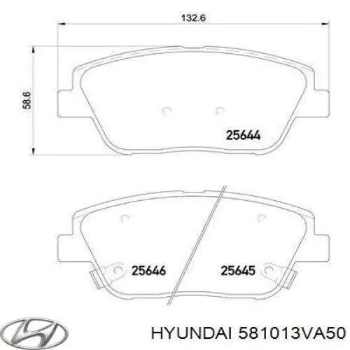 Comprar 581013VA50 Hyundai/Kia Pastillas delanteras de freno