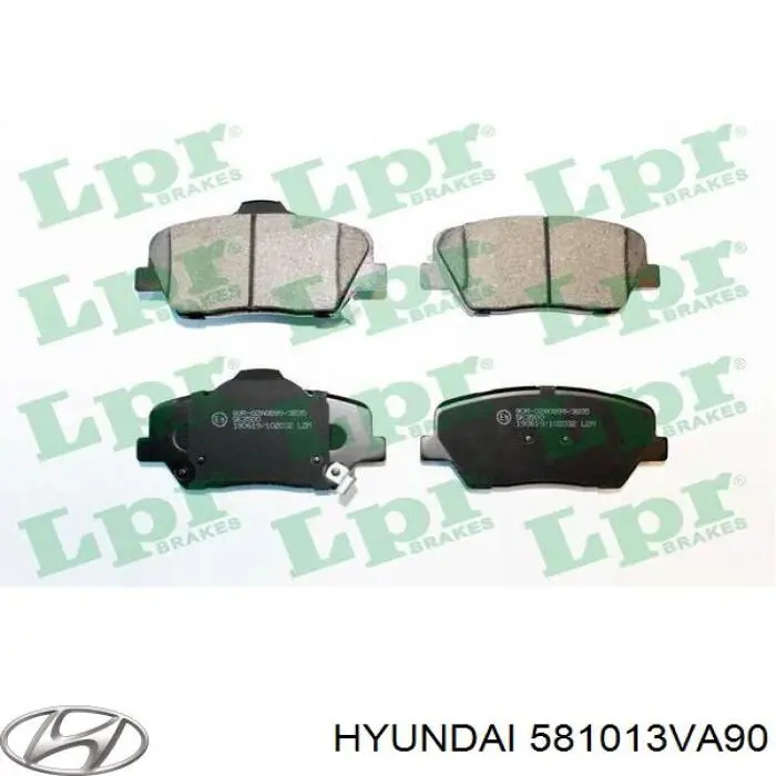581013VA90 Hyundai/Kia pastillas de freno delanteras