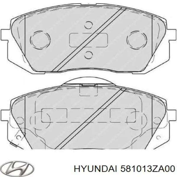 581013ZA00 Hyundai/Kia pastillas de freno delanteras