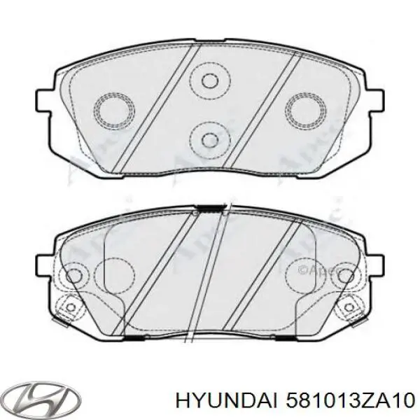 581013ZA10 Hyundai/Kia pastillas de freno delanteras