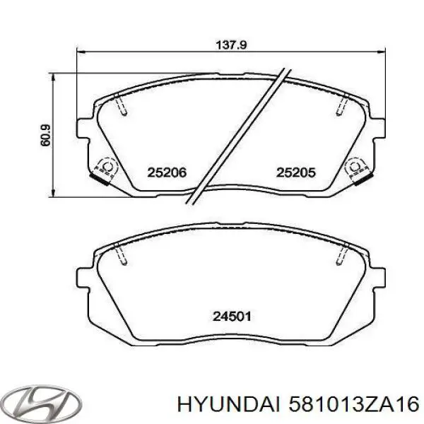 Pastillas freno delanteras Hyundai/Kia 581013ZA16 precio, desde 30,10 EUR