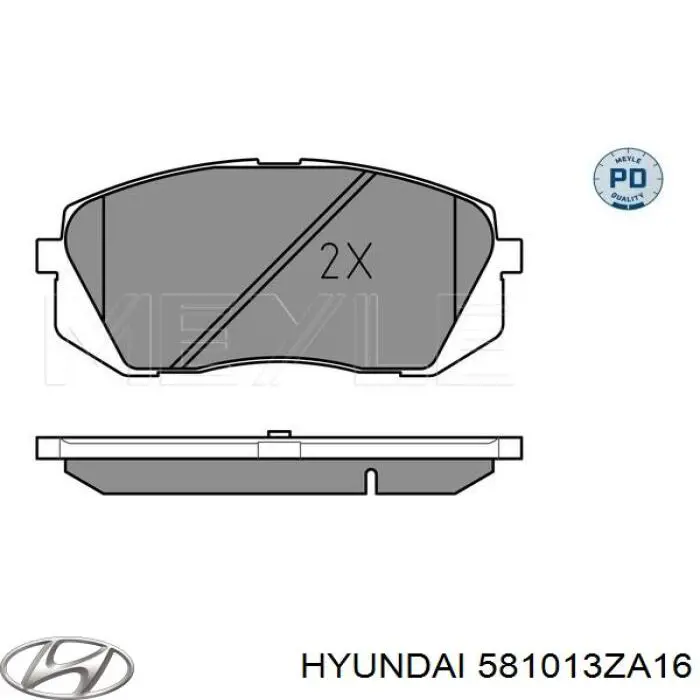 Comprar 581013ZA16 Hyundai/Kia Pastillas delanteras de freno