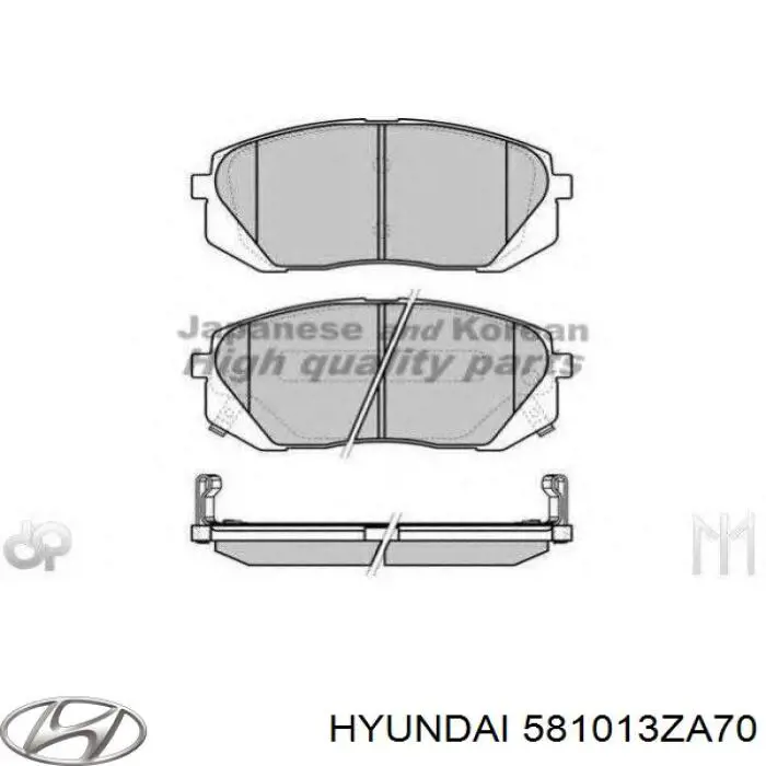Pastillas de freno 581013ZA70 Hyundai/Kia