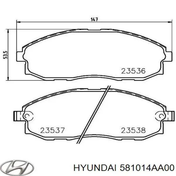 Pastillas freno delanteras Hyundai/Kia 581014AA00 precio, desde 25,53 EUR