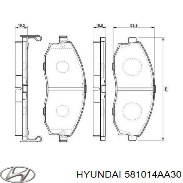 Comprar 581014AA30 Hyundai/Kia Pastillas delanteras de freno