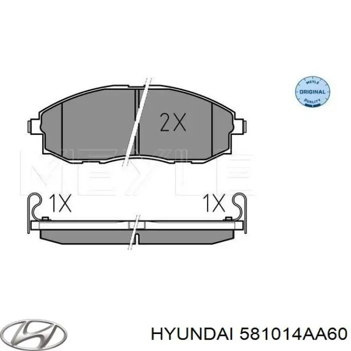 Comprar 581014AA60 Hyundai/Kia Pastillas delanteras de freno