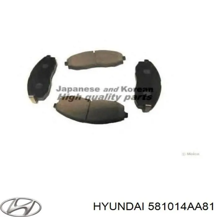 581014AA81 Hyundai/Kia pastillas de freno delanteras