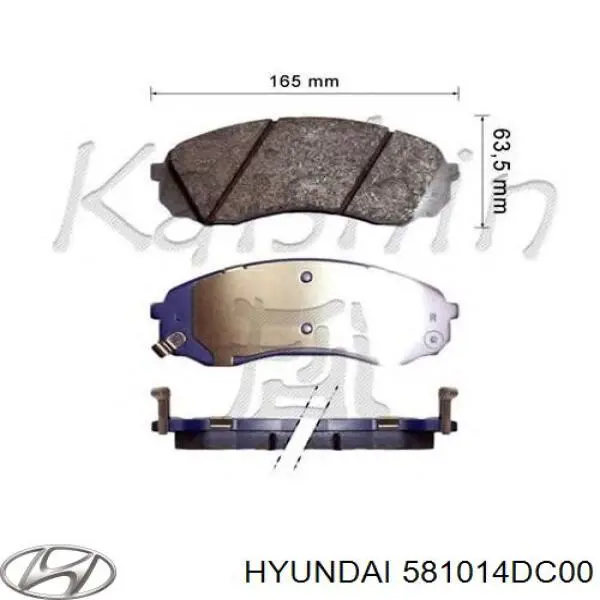 581014DC00 Hyundai/Kia pastillas de freno delanteras