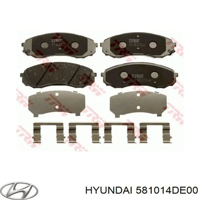 Pastillas de freno delanteras Hyundai/Kia 581014DE00