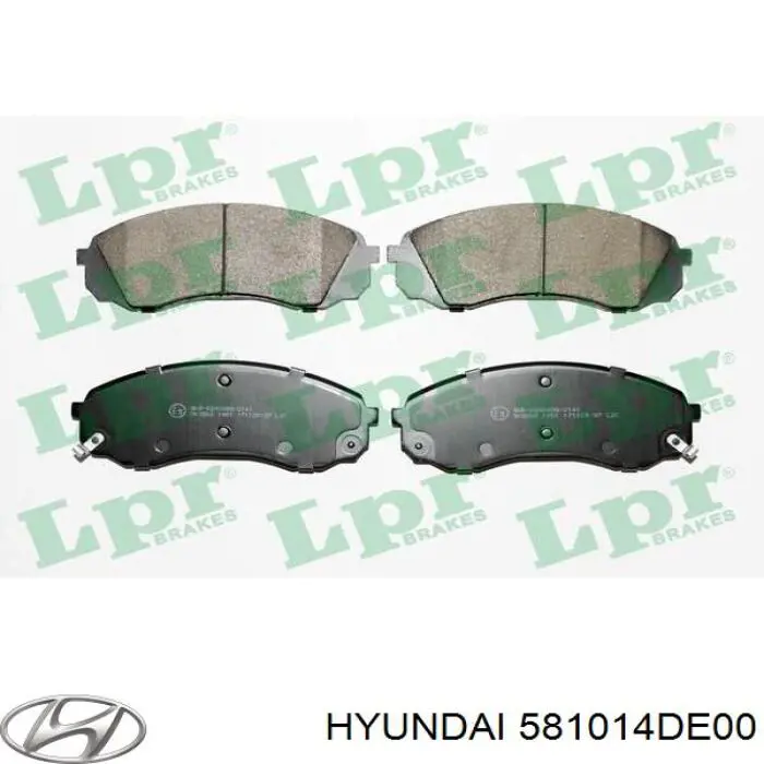 581014DE00 Hyundai/Kia pastillas de freno delanteras