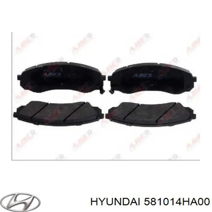 581014HA00 Hyundai/Kia pastillas de freno delanteras