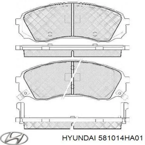 Pastillas de freno 581014HA01 Hyundai/Kia