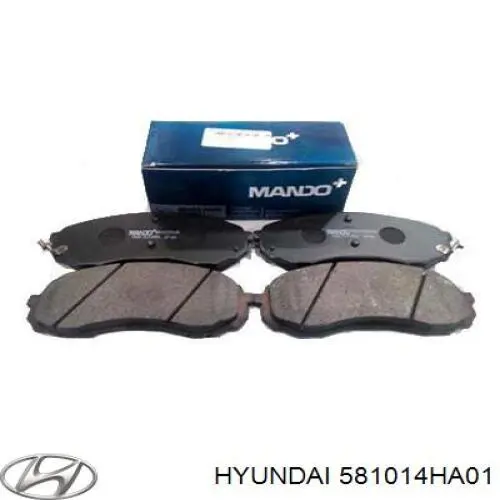 Pastillas de freno delanteras Hyundai/Kia 581014HA01