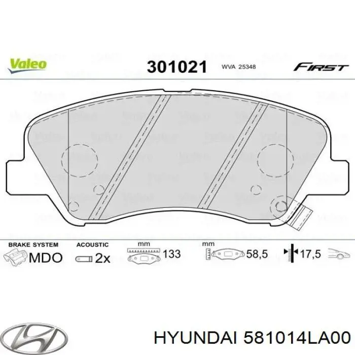 Pastillas freno delanteras Hyundai/Kia 581014LA00 precio, desde 24,48 EUR