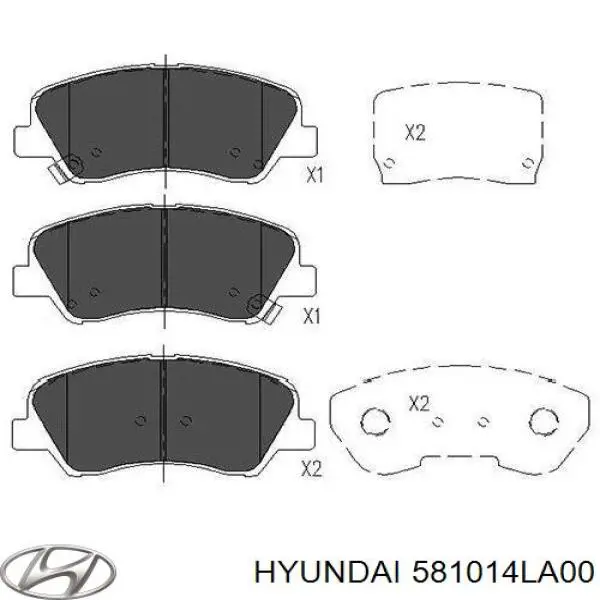 Pastillas de freno 581014LA00 Hyundai/Kia