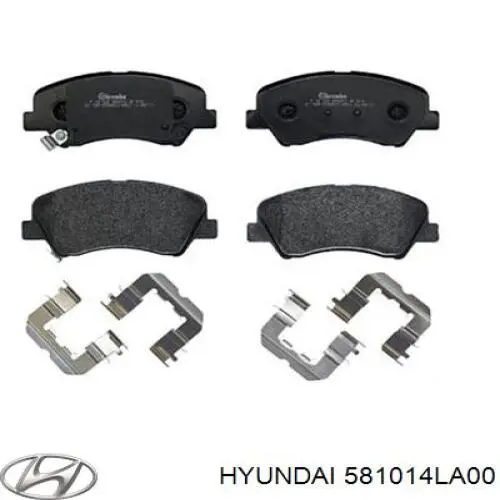 Pastillas de freno delanteras Hyundai/Kia 581014LA00