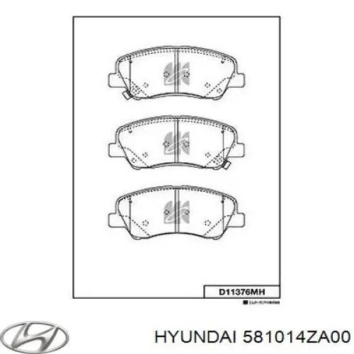 581014ZA00 Hyundai/Kia Pastillas delanteras