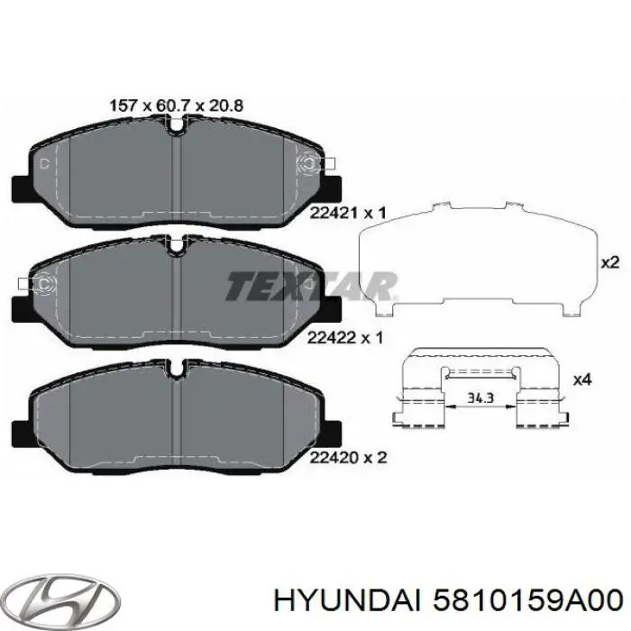 Pastillas freno delanteras Hyundai/Kia 5810159A00 precio, desde 53,27 EUR