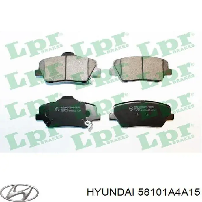 Pastillas de freno 58101A4A15 Hyundai/Kia