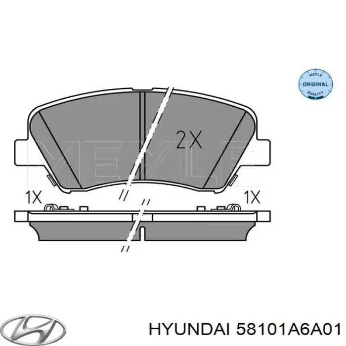 Comprar 58101A6A01 Hyundai/Kia Pastillas delanteras de freno