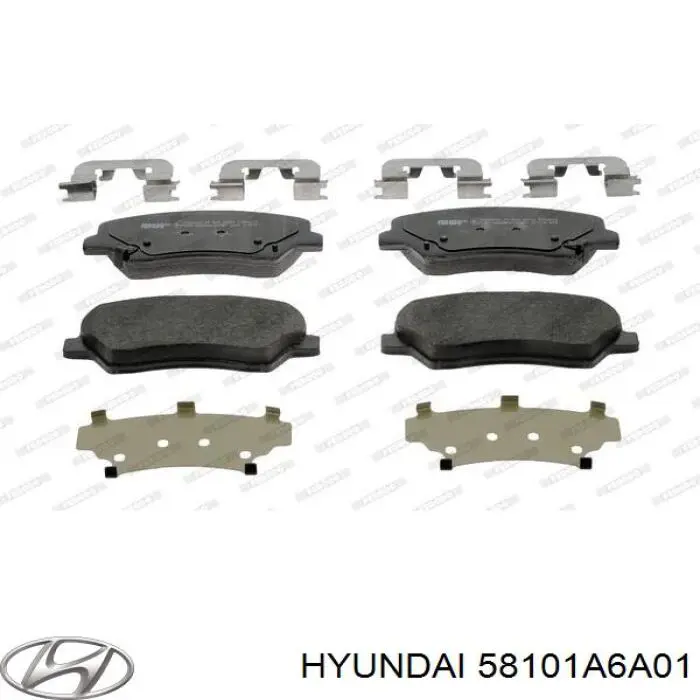 58101A6A01 Hyundai/Kia pastillas de freno delanteras