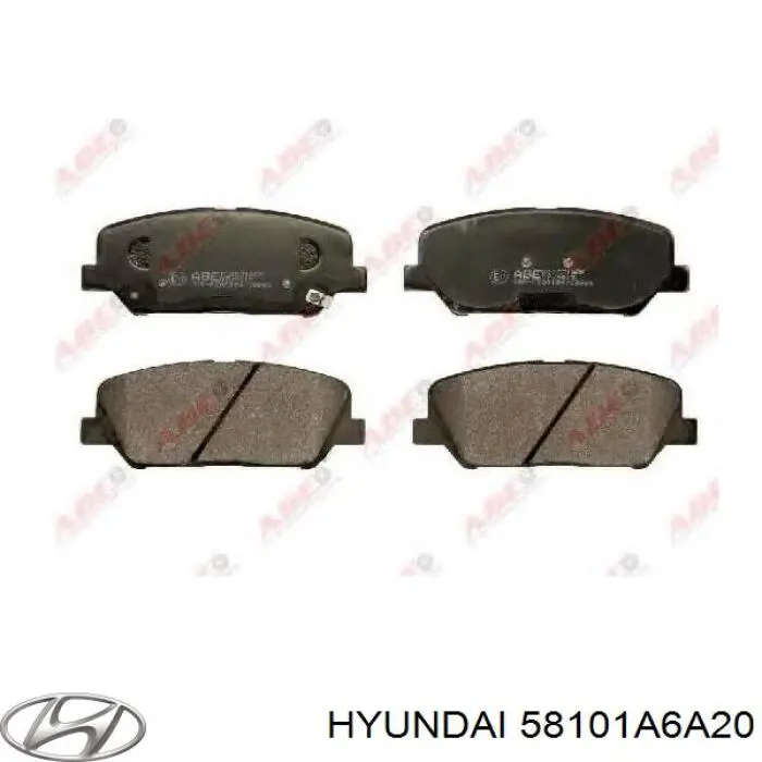58101A6A20 Hyundai/Kia pastillas de freno delanteras