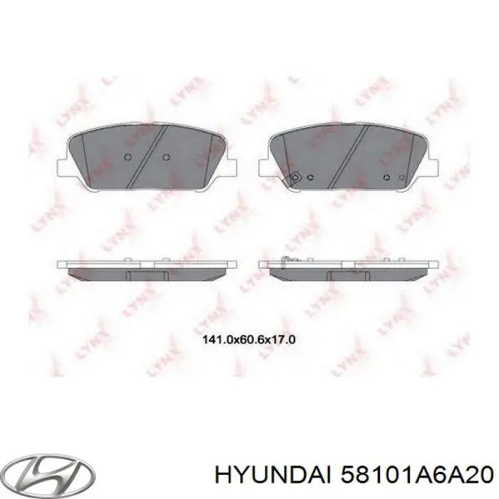 Pastillas de freno 58101A6A20 Hyundai/Kia