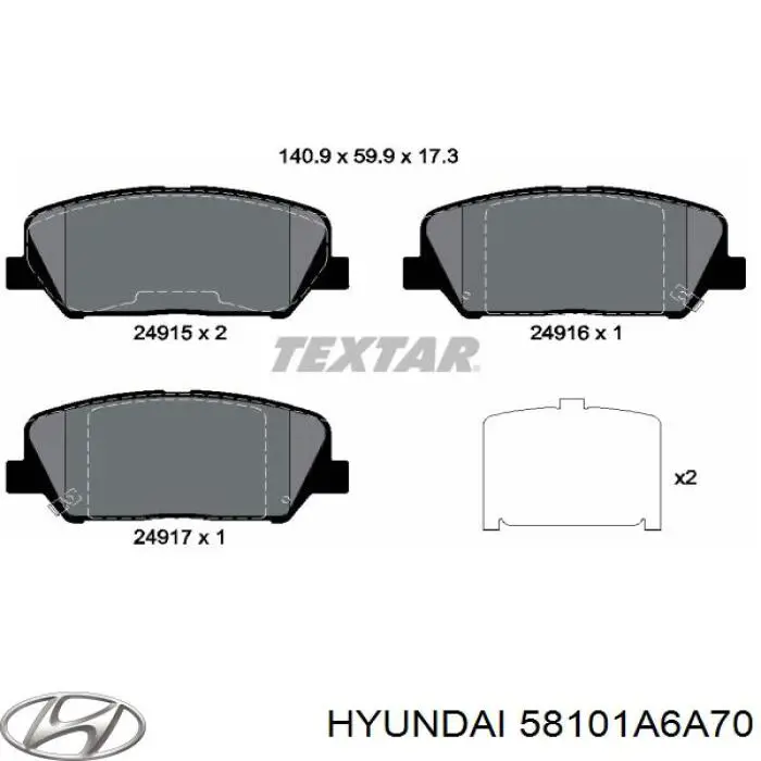 Pastillas freno delanteras Hyundai/Kia 58101A6A70 precio, desde 29,95 EUR