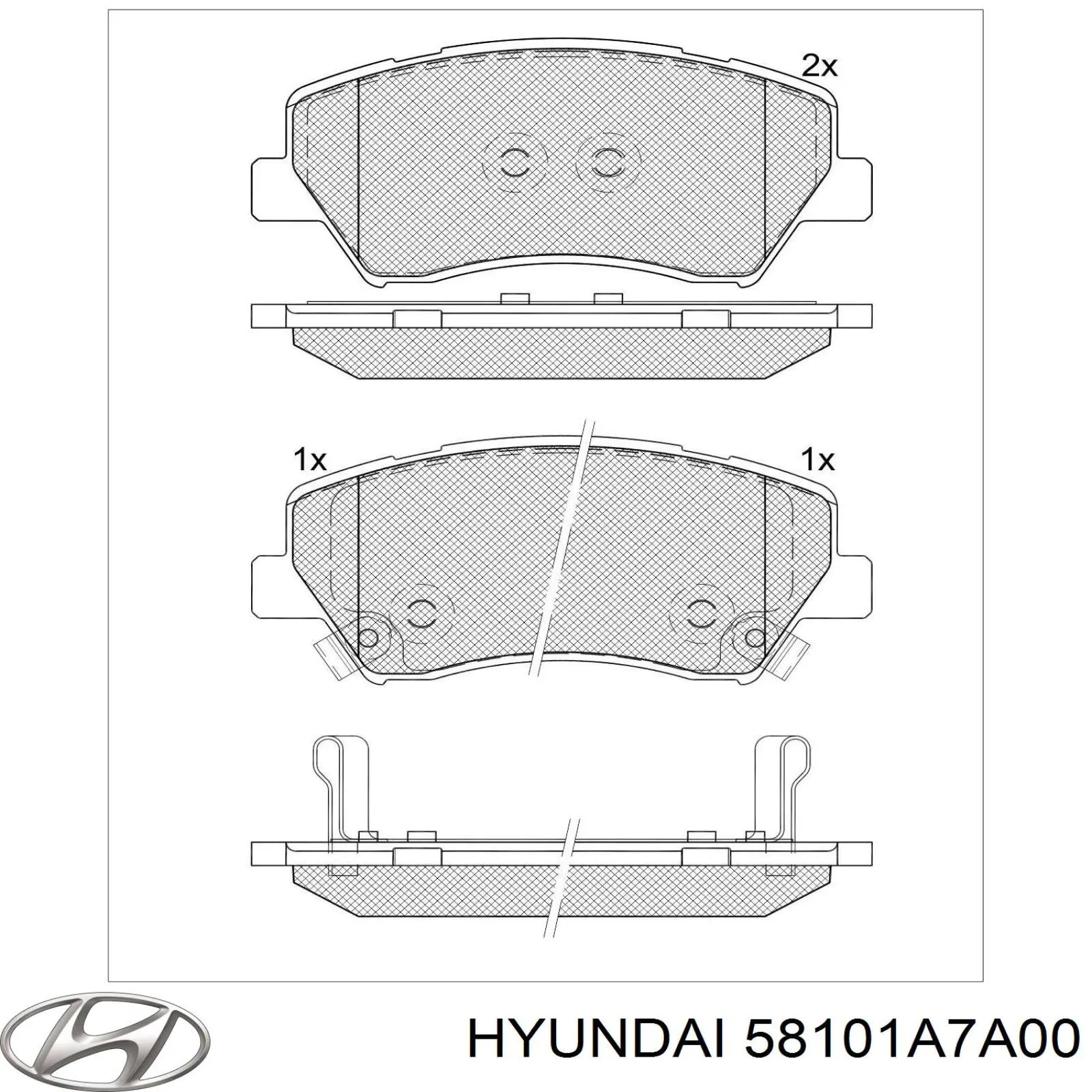 58101A7A00 Hyundai/Kia Pastillas delanteras