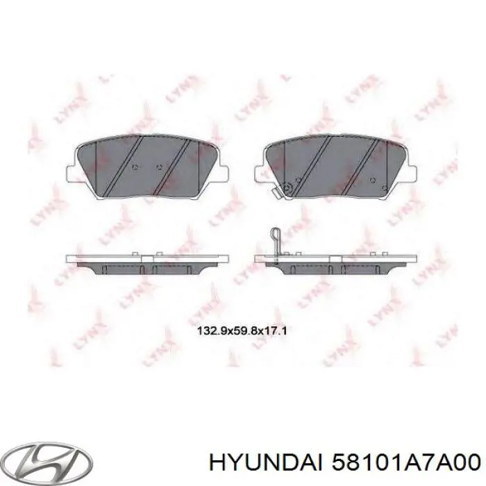Comprar 58101A7A00 Hyundai/Kia Pastillas delanteras de freno