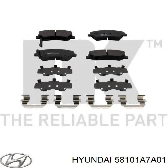 58101A7A01 Hyundai/Kia pastillas de freno delanteras