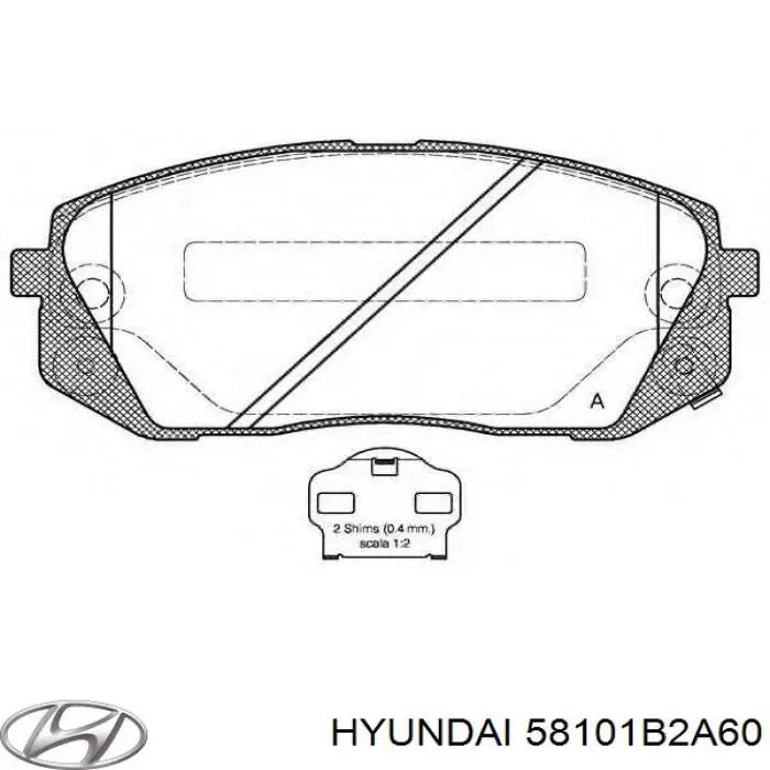 Pastillas de freno 58101B2A60 Hyundai/Kia