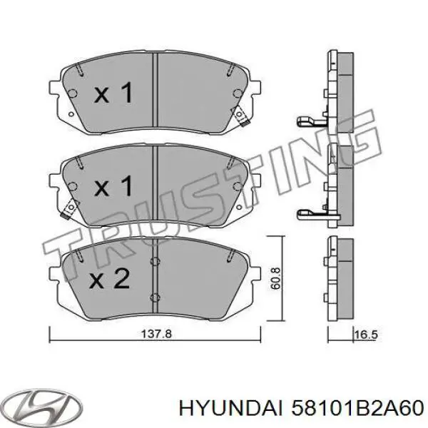 Pastillas freno delanteras Hyundai/Kia 58101B2A60 precio, desde 29,72 EUR