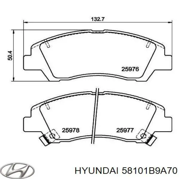 Comprar 58101B9A70 Hyundai/Kia Pastillas delanteras de freno