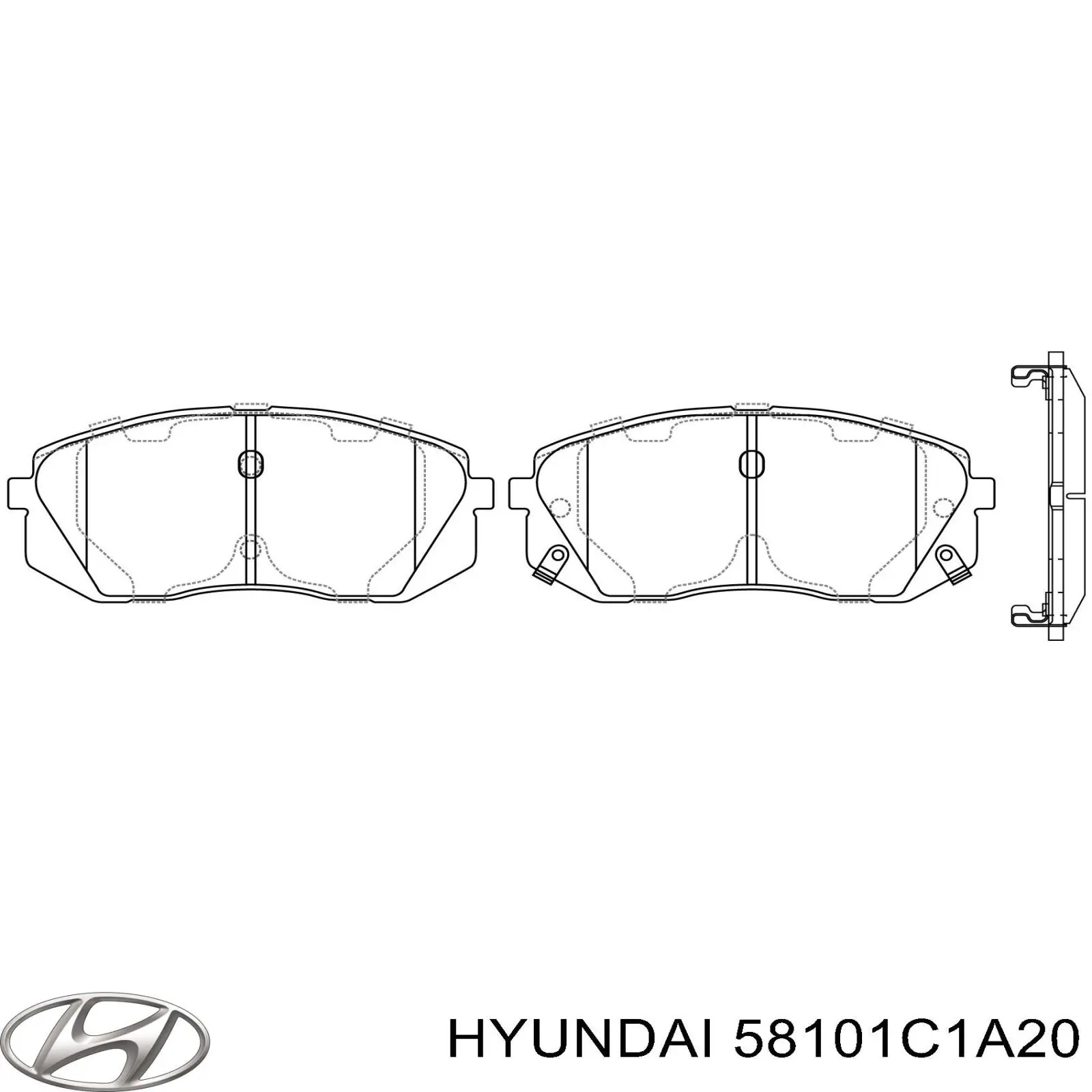 Pastillas de freno 58101C1A20 Hyundai/Kia