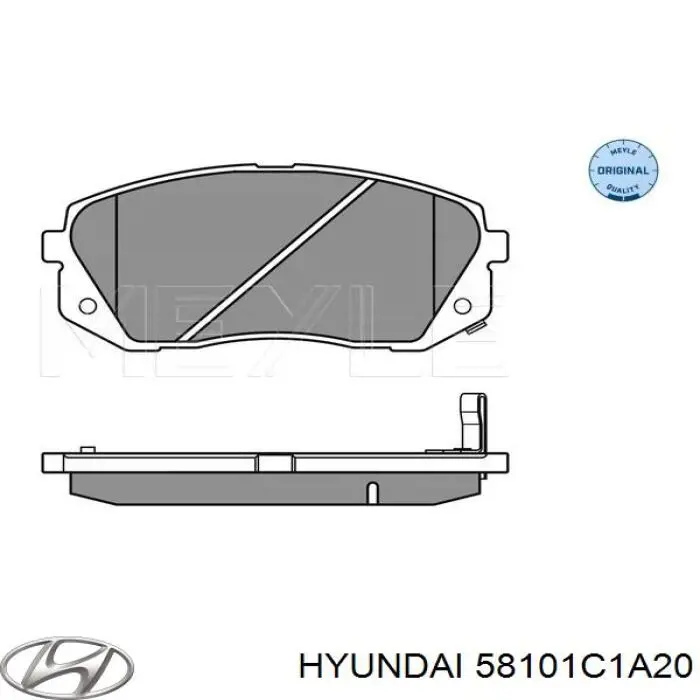 Pastillas de freno delanteras Hyundai/Kia 58101C1A20