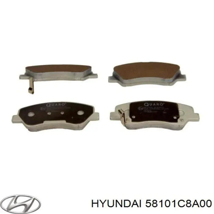 58101C8A00 Hyundai/Kia pastillas de freno delanteras