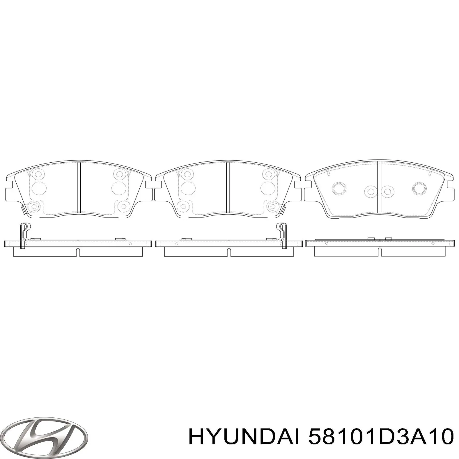 Comprar 58101D3A10 Hyundai/Kia Pastillas delanteras de freno
