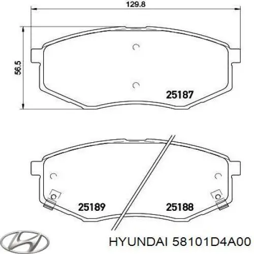 Comprar 58101D4A00 Hyundai/Kia Pastillas delanteras de freno