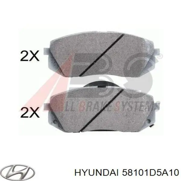 Comprar 58101D5A10 Hyundai/Kia Pastillas delanteras de freno