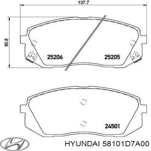 Pastillas freno delanteras Hyundai/Kia 58101D7A00 precio, desde 34,55 EUR