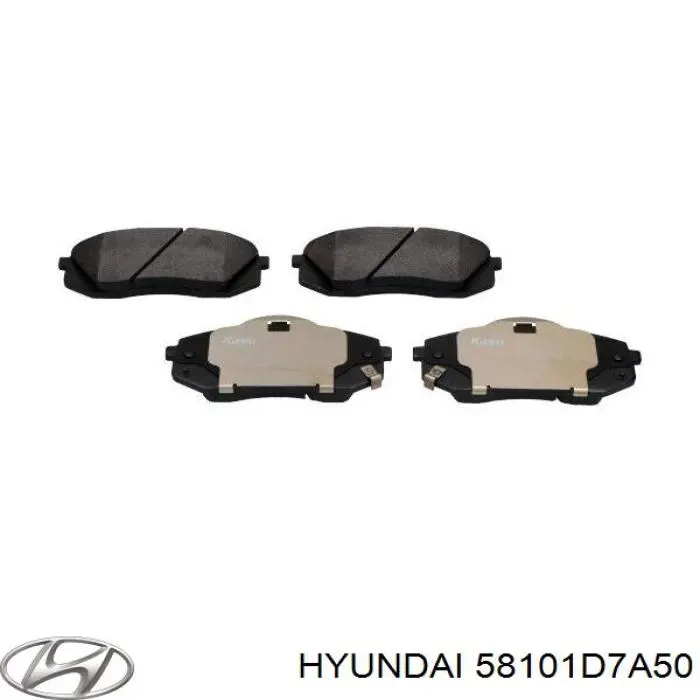58101D7A50 Hyundai/Kia pastillas de freno delanteras