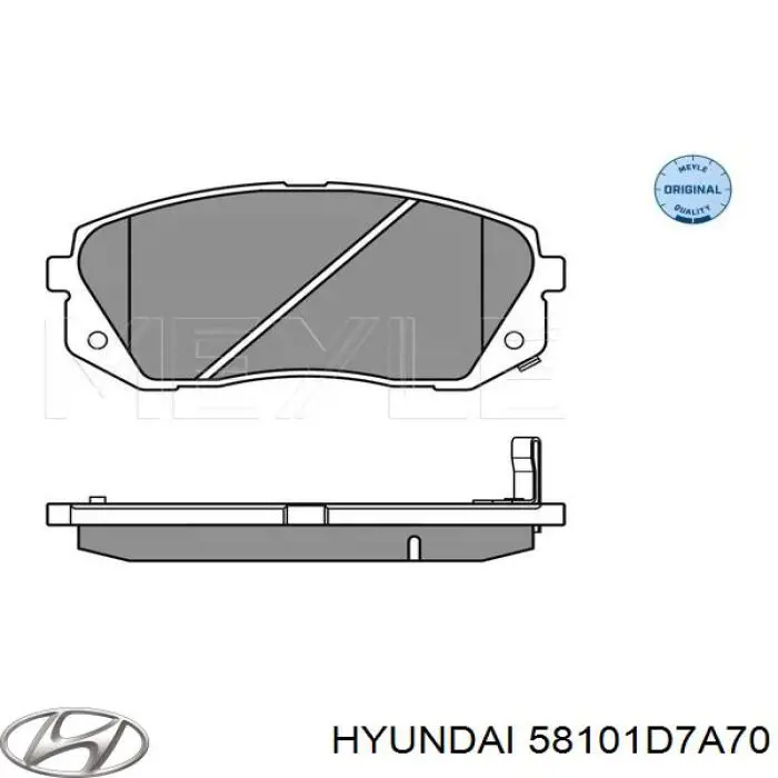 Comprar 58101D7A70 Hyundai/Kia Pastillas delanteras de freno