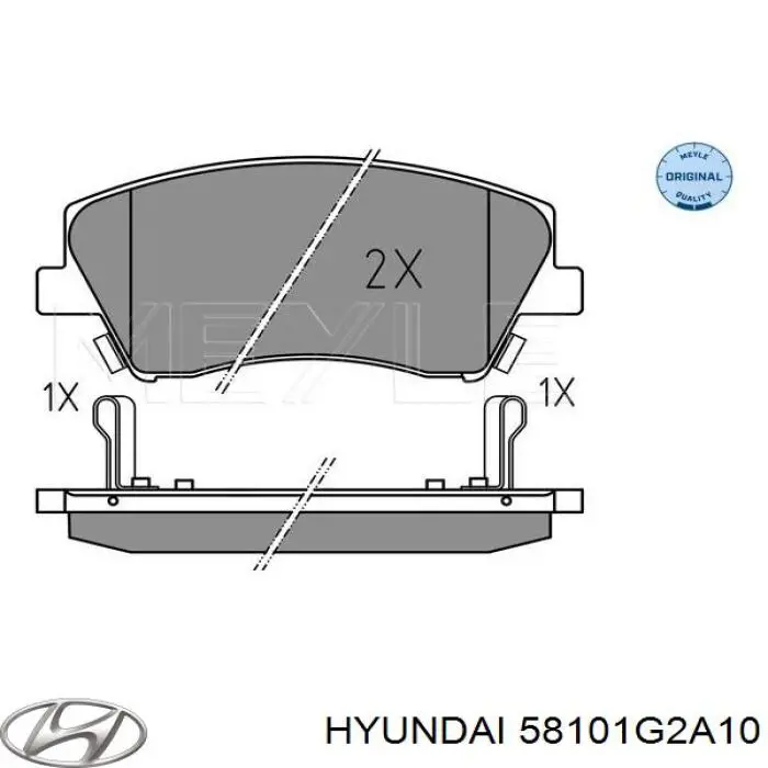 Pastillas de freno 58101G2A10 Hyundai/Kia