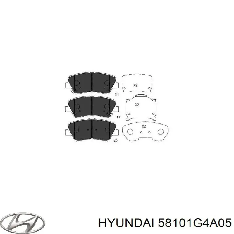 58101G4A05 Hyundai/Kia pastillas de freno delanteras