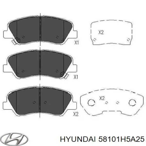 58101H5A25 Hyundai/Kia pastillas de freno delanteras