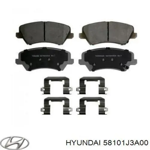 58101J3A00 Hyundai/Kia pastillas de freno delanteras