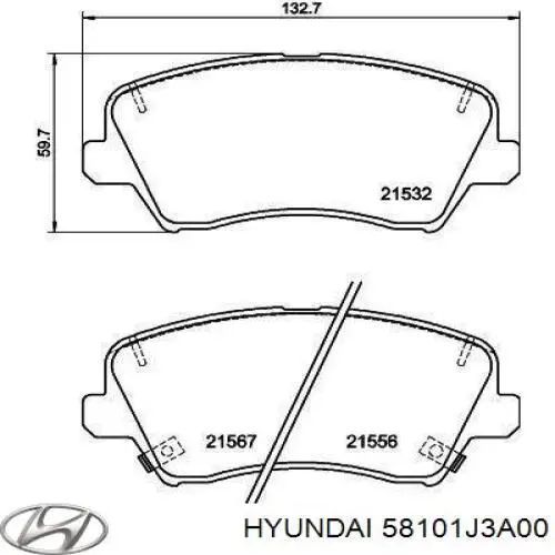 Pastillas freno delanteras Hyundai/Kia 58101J3A00 precio, desde 40,30 EUR